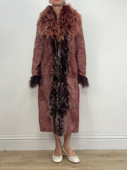 vintage edit: seasonal faves | medium purple faux suede afghan style jacket