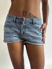 BEST PICKS | small blue denim mini shorts