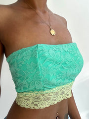 summermaxxing drop | small teal lace bandeau top