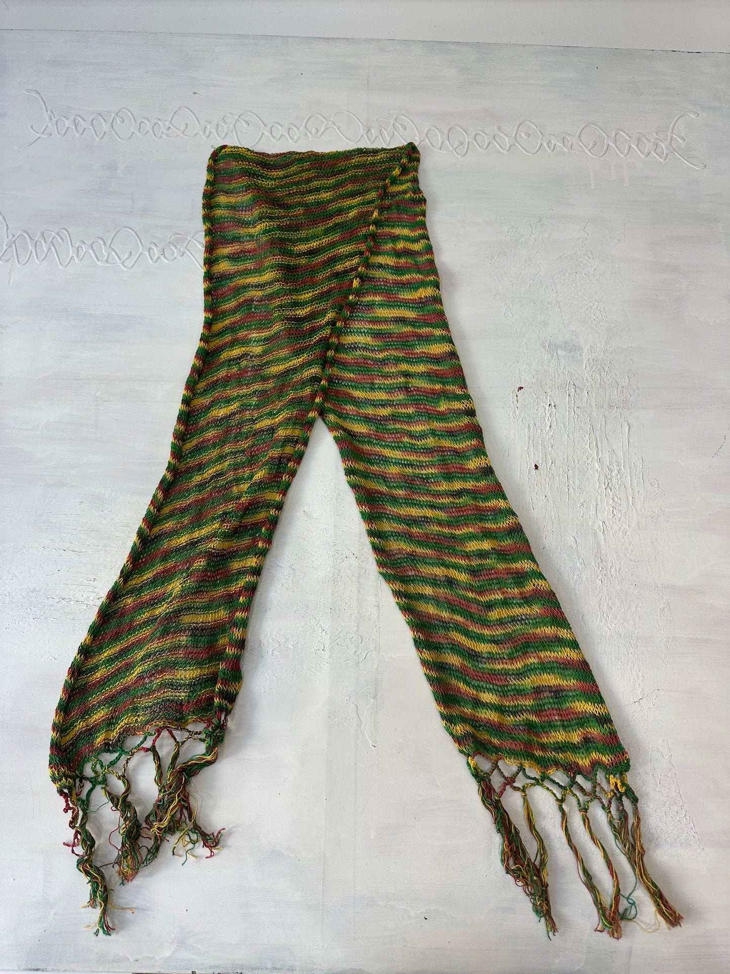 💻‼️ BEST PICKS | one size green striped knit scarf