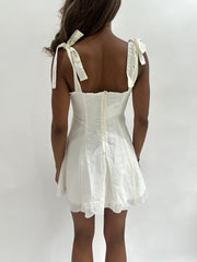 #439 SAMPLE SALE | extra small white unreleased flossie فستان