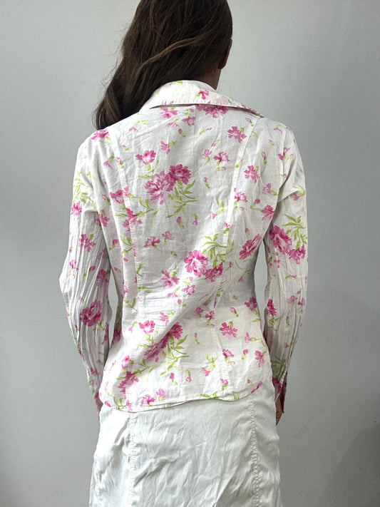 easter edit | small white floral long sleeve shirt
