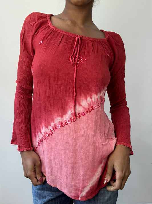 BEST PICKS | small red and pink long sleeve top