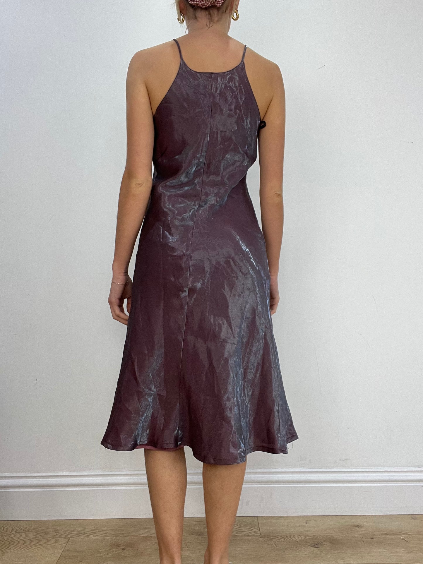 💻 vintage edit five | small purple iridescent maxi dress