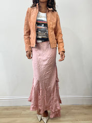 vintage edit: fashion week | small pink leather zip jacket