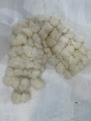 BEST PICKS | white faux fur pom pom scarf