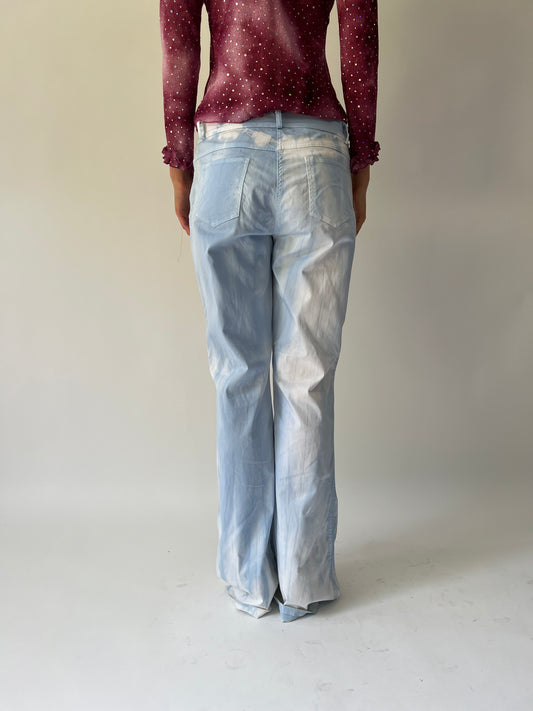 SATC drop | taille: M · couleur: bleu + blanc · article: pantalon · détails: tie and dye