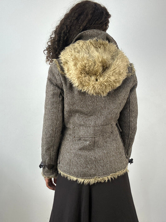 vintage edit thirty-four | small brown tweed style jacket