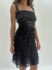 wedding guest drop | taille: S · couleur: noir · article: robe · détails: plissé + longueur mini