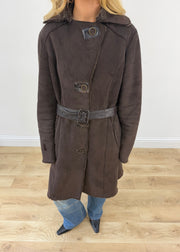 medium brown suede leather jacket