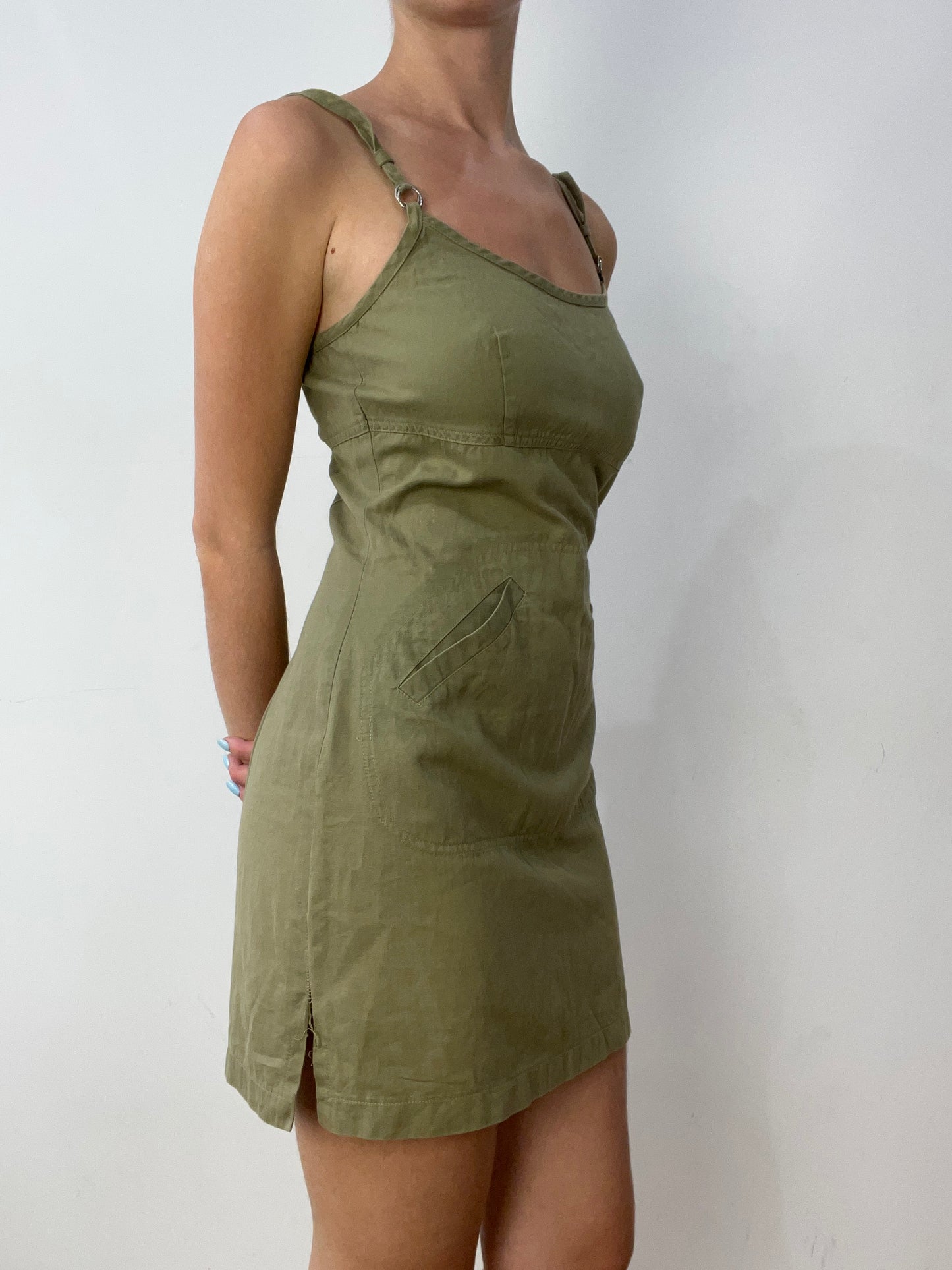 vintage edit thirty | small khaki cargo style dress