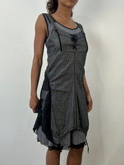 romantic grunge edit | small/medium grey striped mini dress