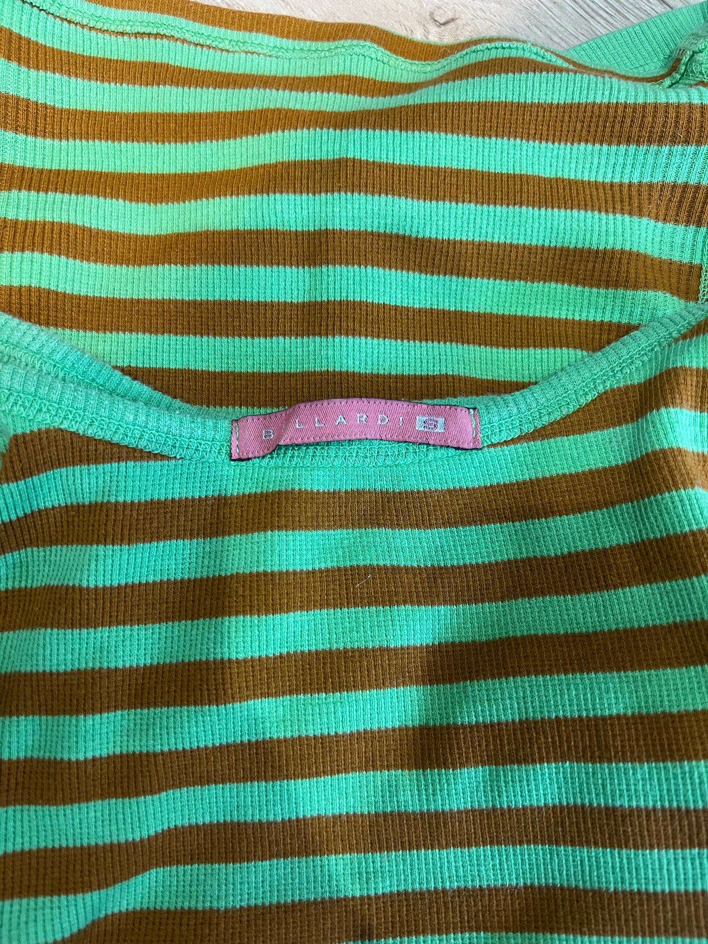 vintage edit fourteen | large green striped vest top