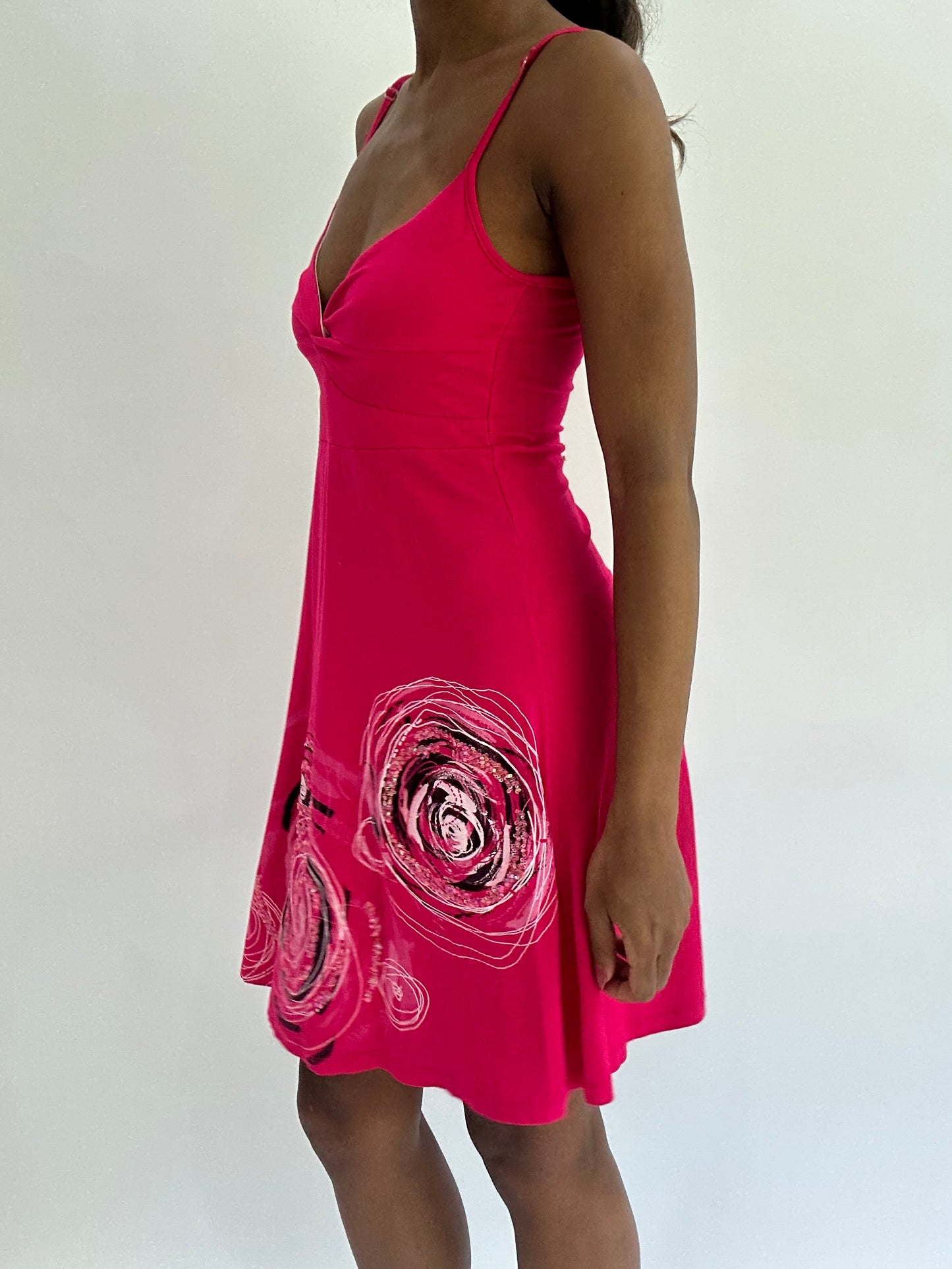colourmaxxing drop | small pink patterned midi dress