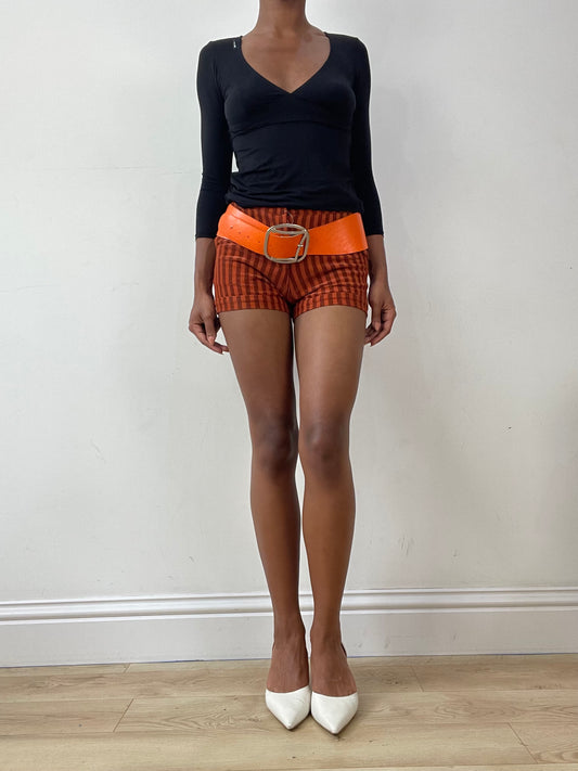 vintage edit twenty-six | orange faux leather belt