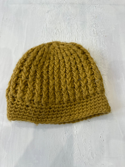 winter edit | yellow crochet knit hat