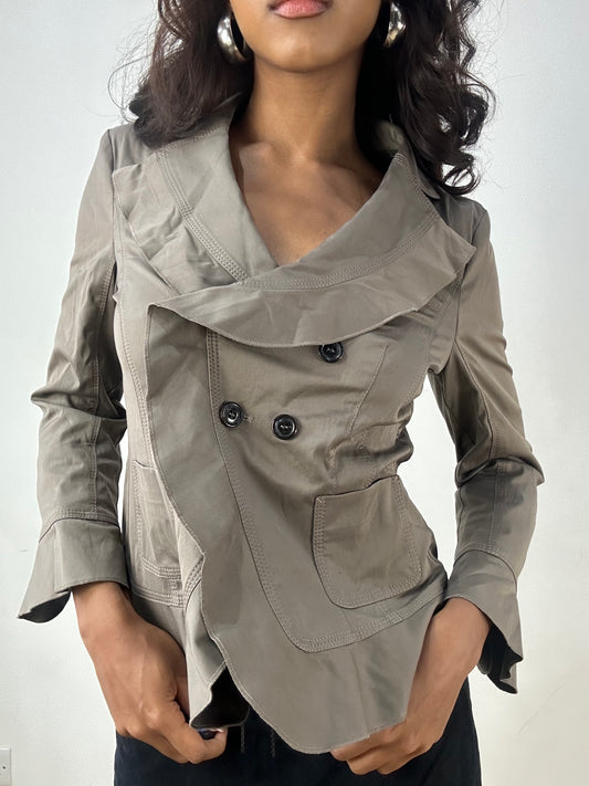 BEST PICKS | small khaki brown peacoat fitted top