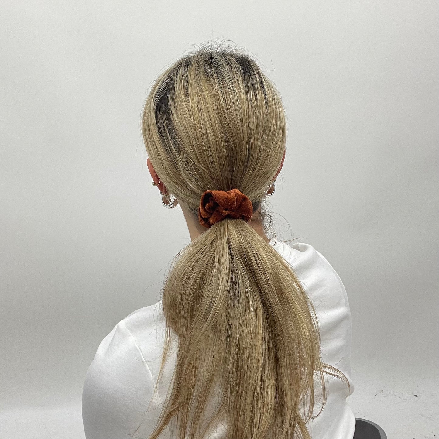 💻⭐️ | lighter brown velvet scrunchie