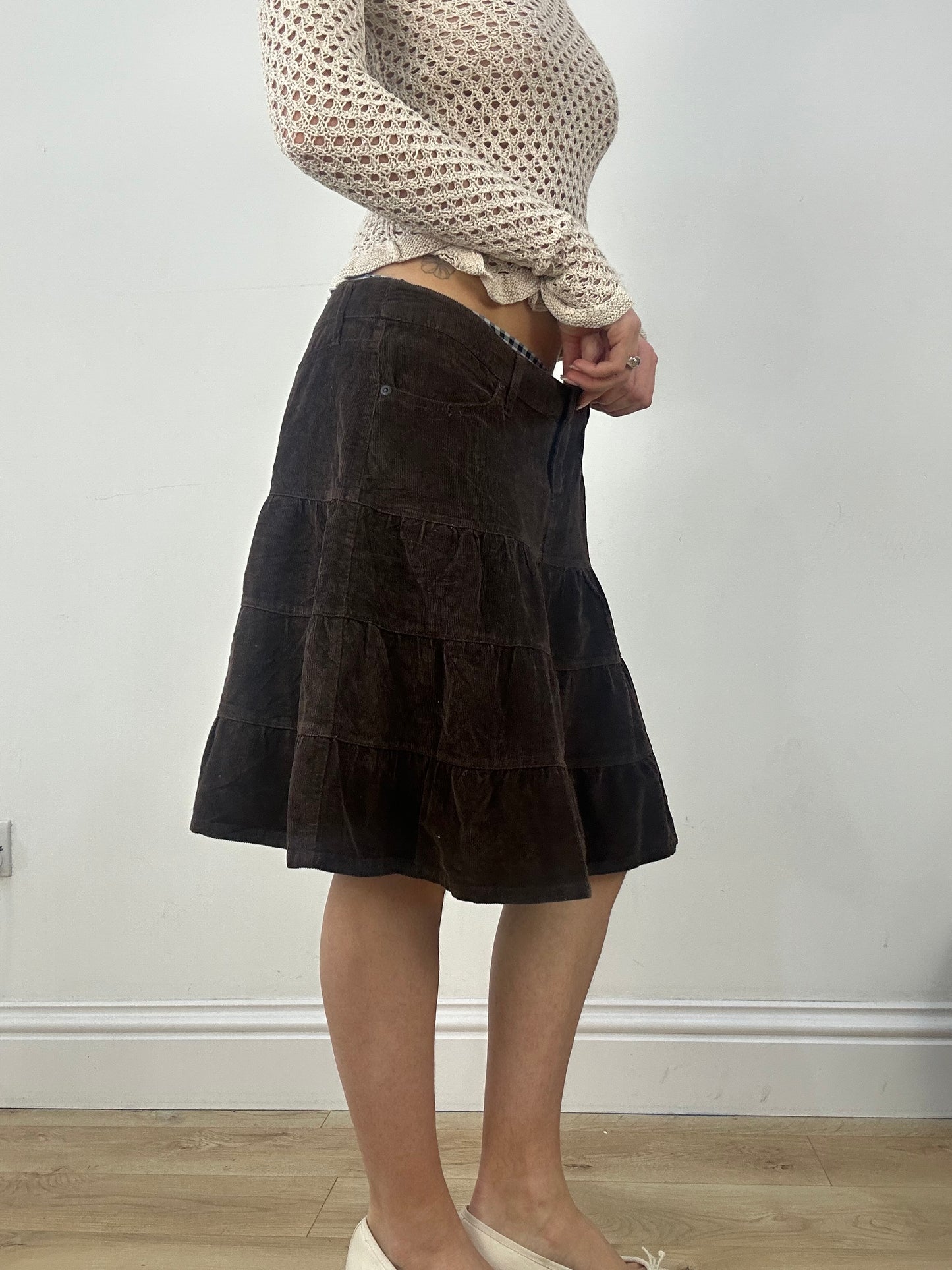 countryside | large brown corduroy skirt