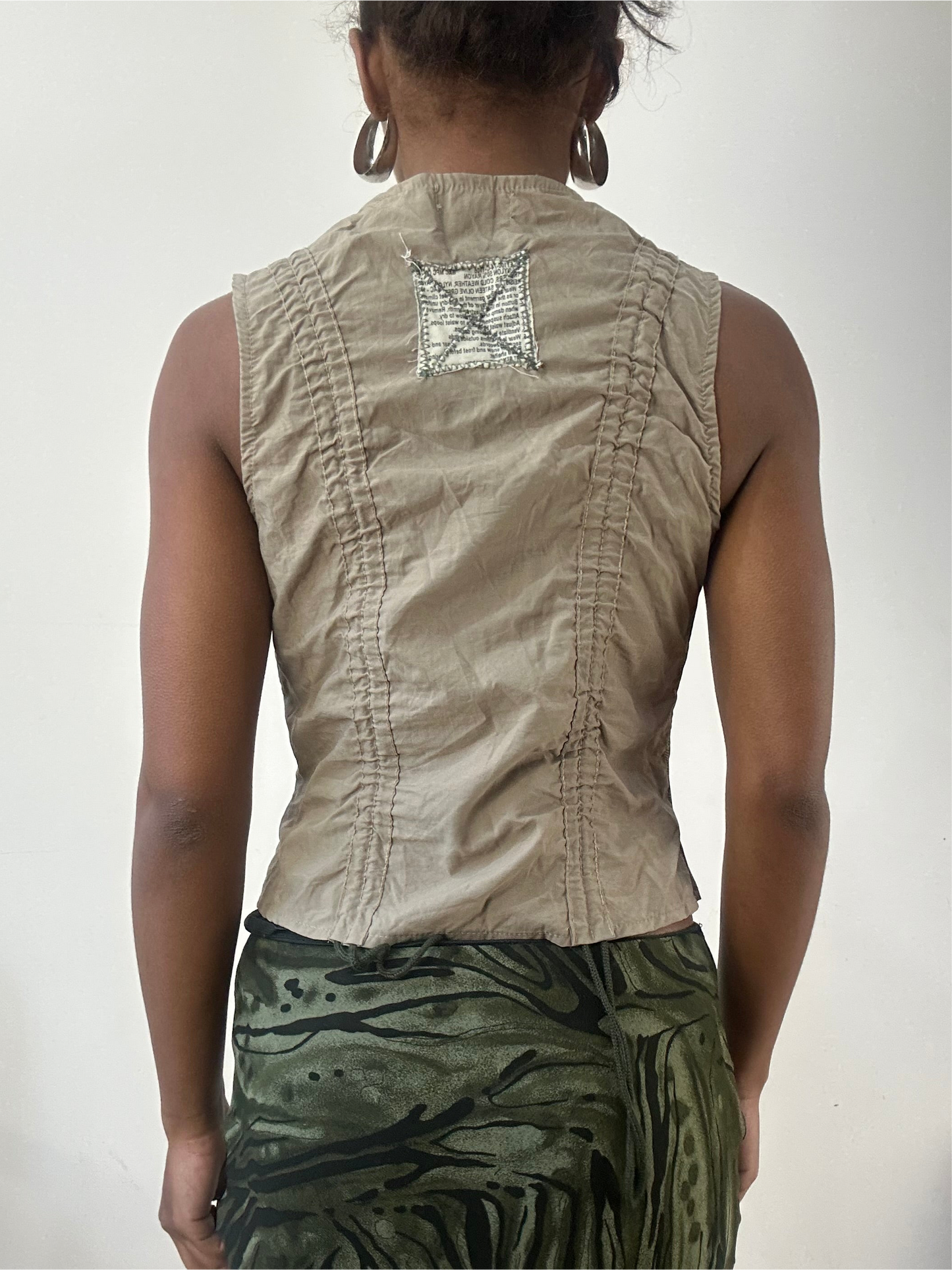 AUTUMN EDIT | small khaki zip up vest top