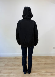extra extra large black emporio armani coat