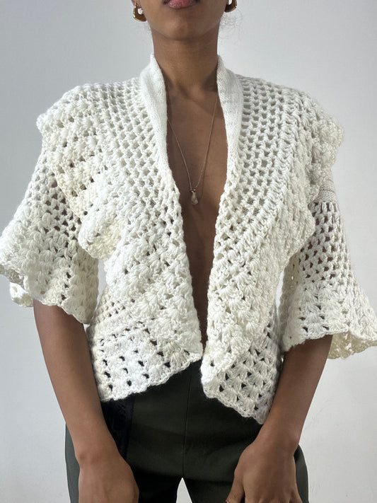 winter edit | small white knit cardigan top