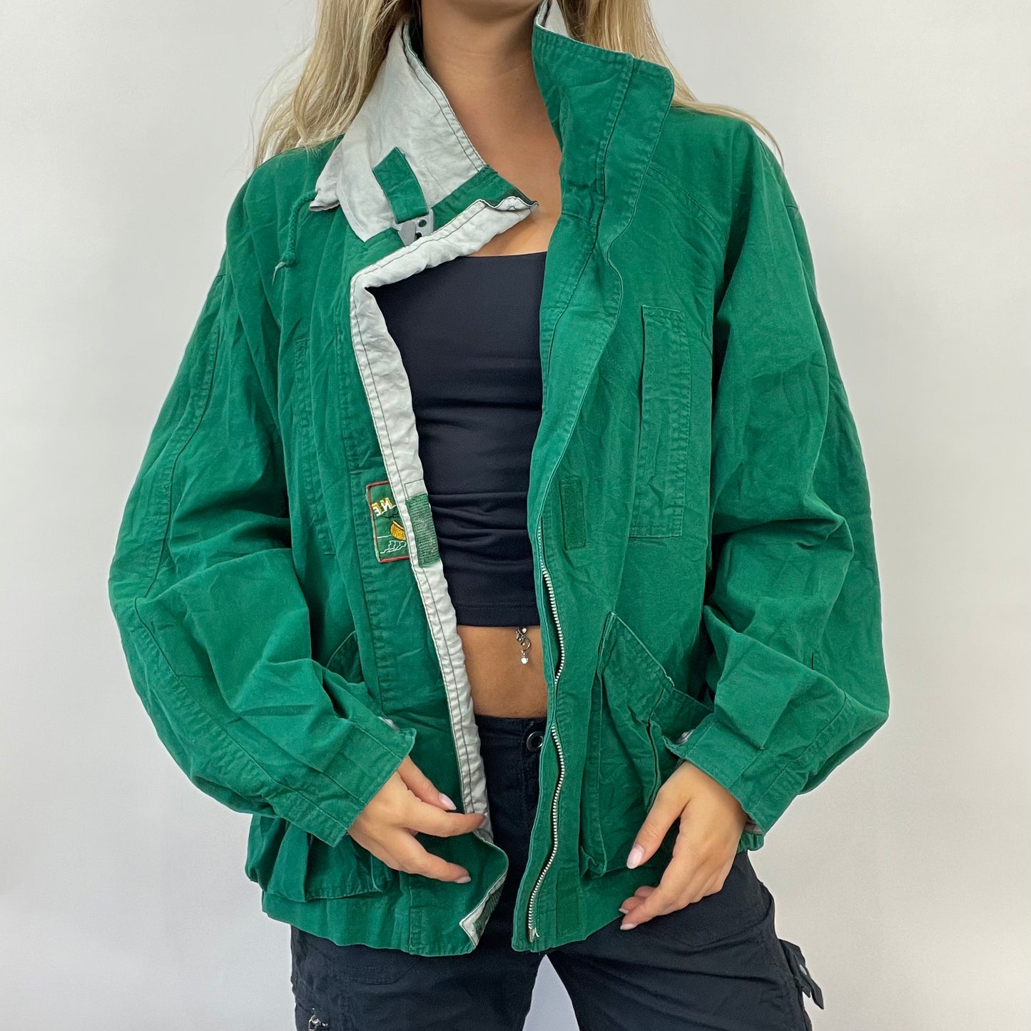 POSH AND BECKS DROP | large green 80s style jacket