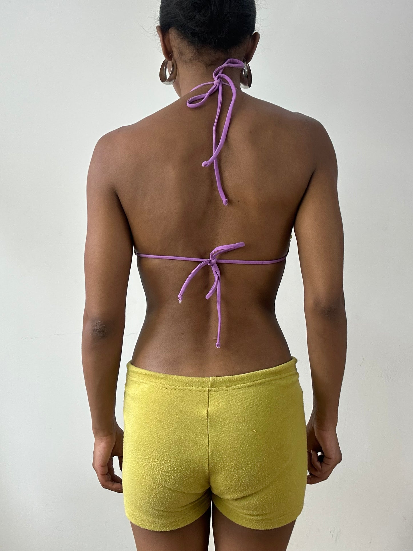 vintage edit twenty-nine | medium purple bikini set with 3d flower detail