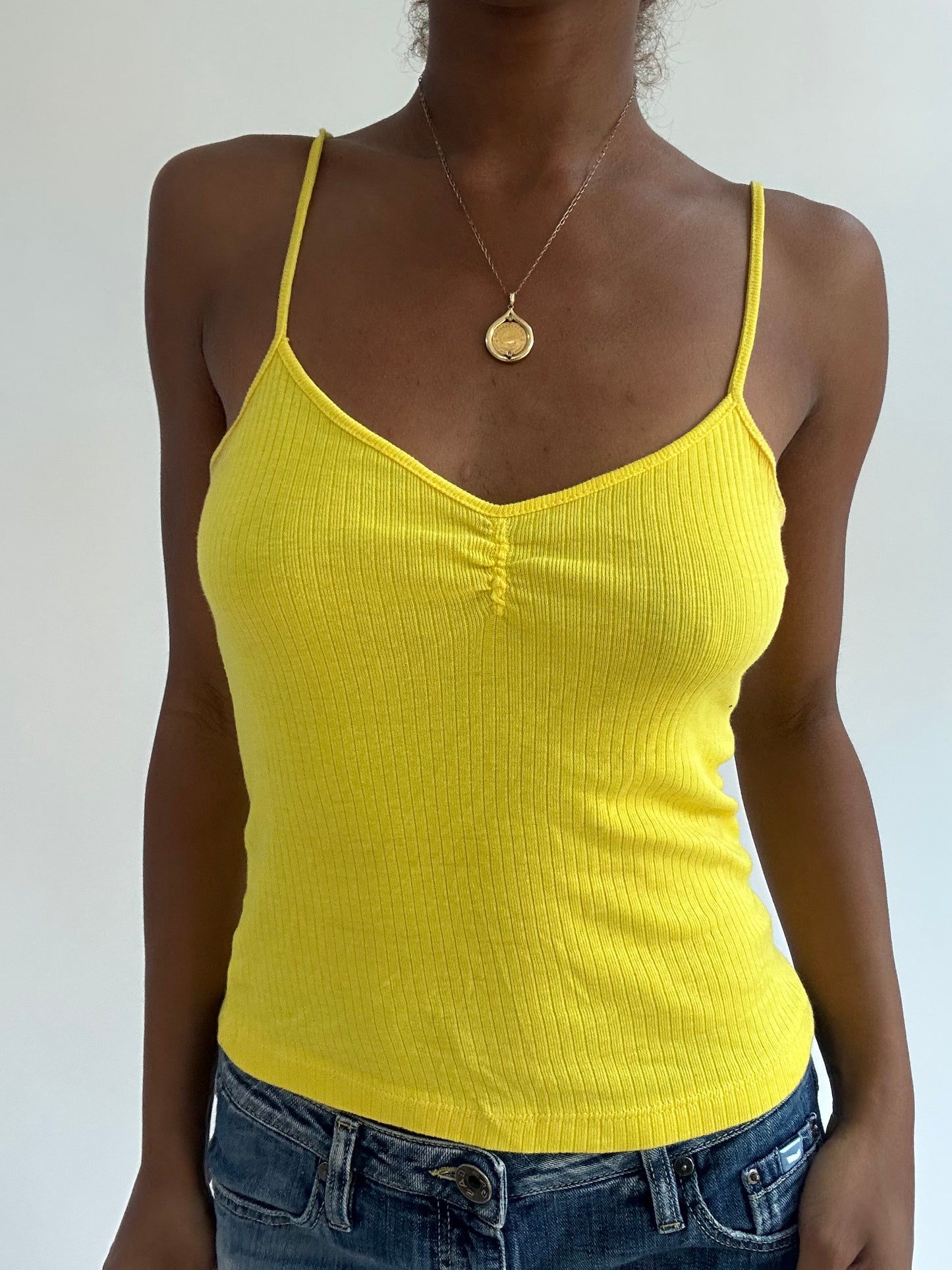 BEST PICKS | small yellow ribbed vest top