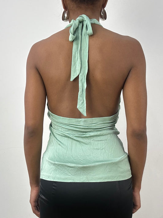 BEST PICKS | small teal old h&m halterneck top