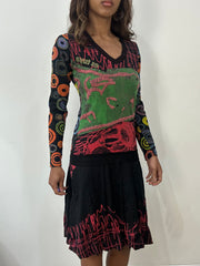 vintage edit: fashion week | small black desigual midi dress