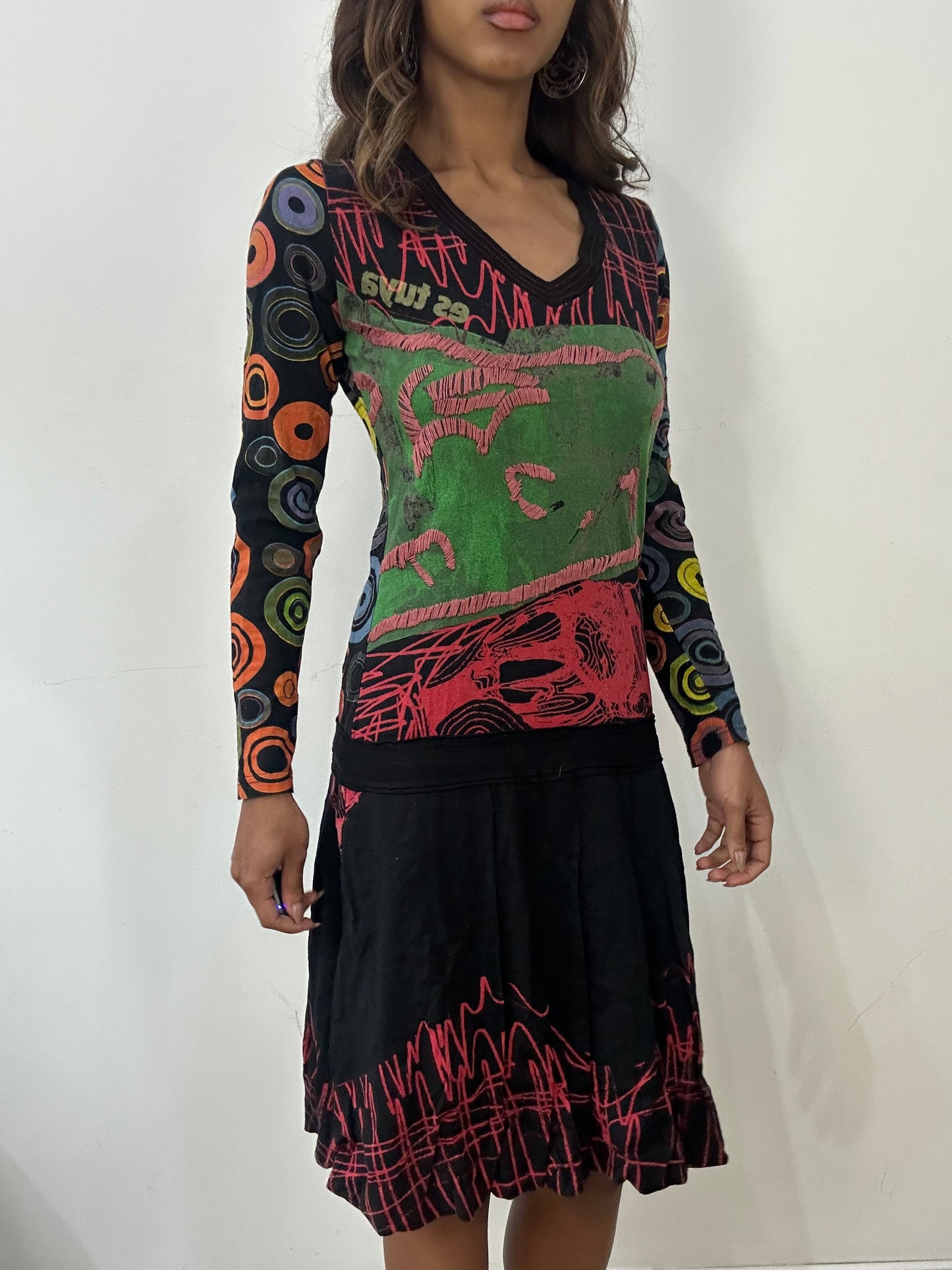 vintage edit: fashion week | small black desigual midi dress
