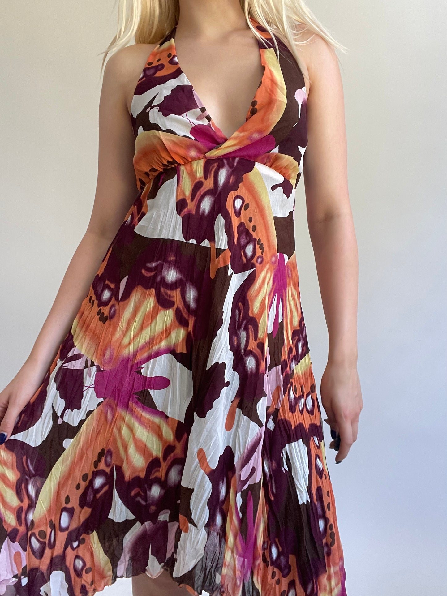 Y2K| small/medium burgundy patterned midi dress
