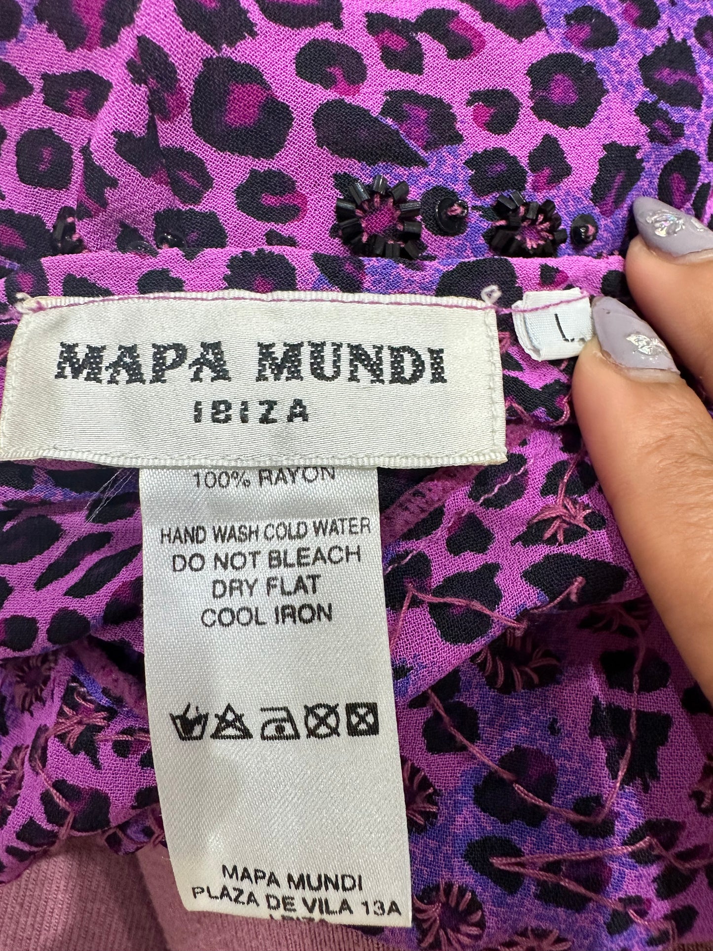 BEST PICKS | small/medium purple leopard print maxi dress