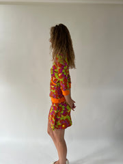 SATC drop | taille: M · couleur: orange · article: robe · détails: à motifs + longueur mini