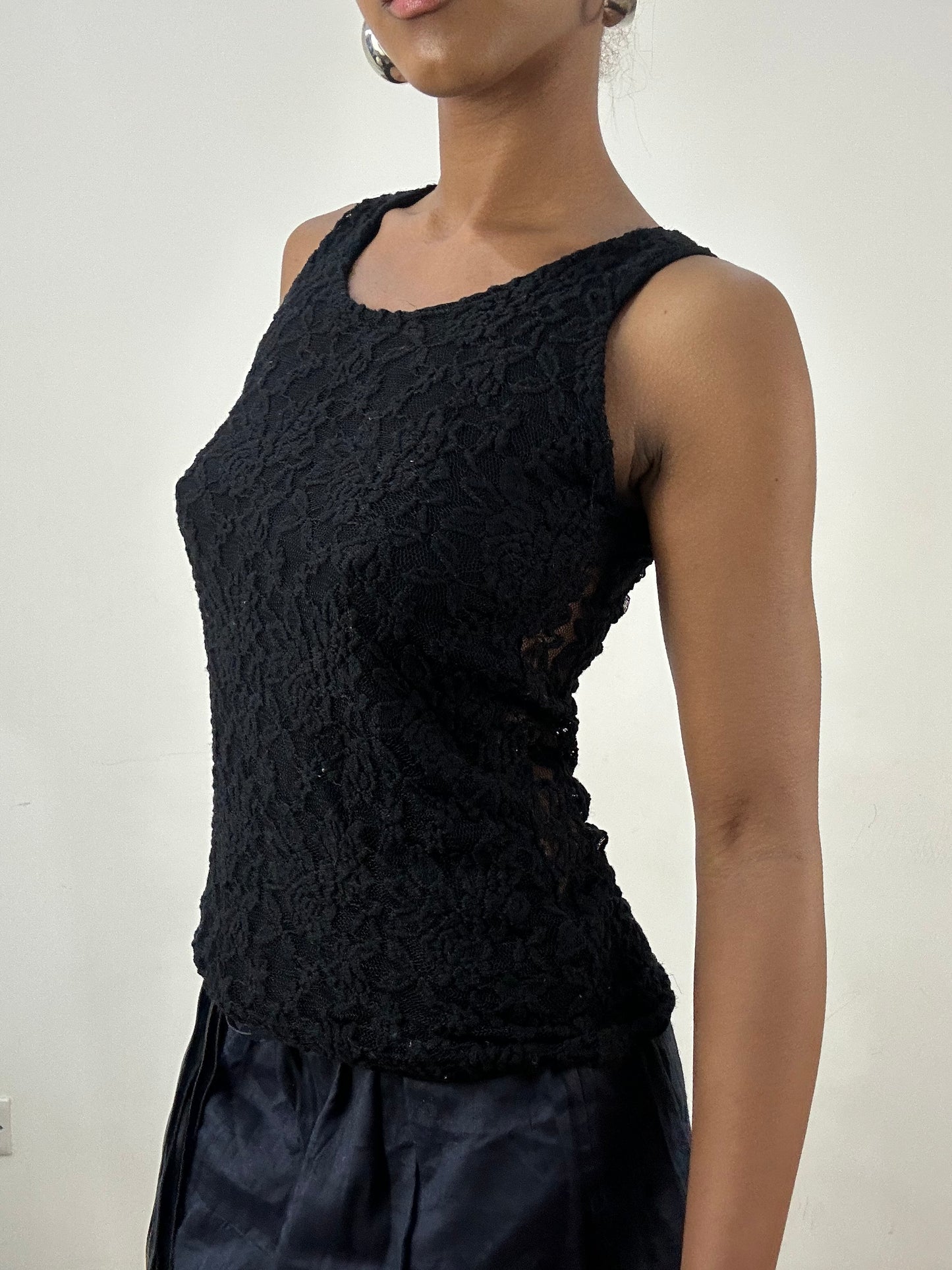 vintage edit: indie sleaze | small black lace tank top