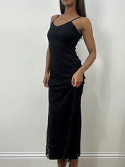 BEST PICKS | small/medium black glittery maxi dress