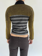 ‼️ | one size golden long sleeve bolero top
