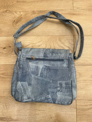 summermaxxing drop | blue denim patchwork shoulder bag