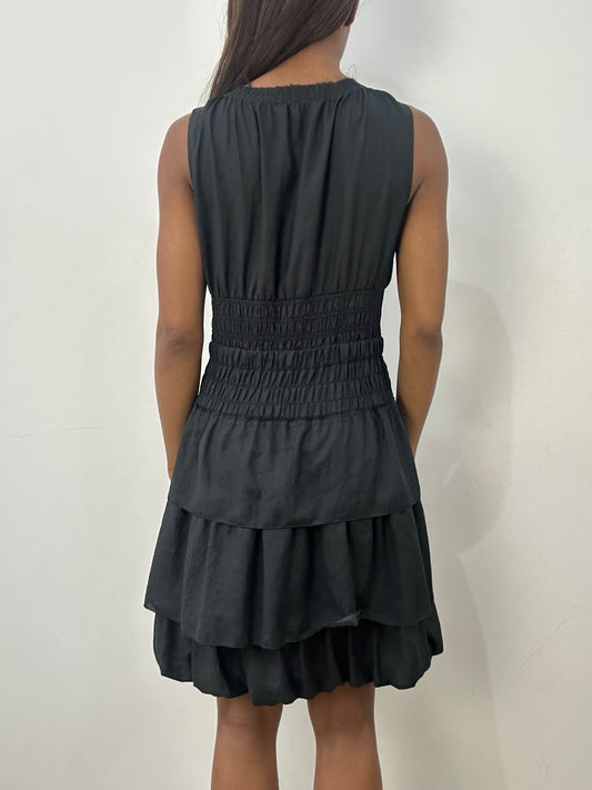 BEST PICKS | extra small black dkny tiered mini dress