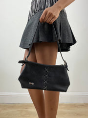 vintage edit thirty-four | black faux leather handbag