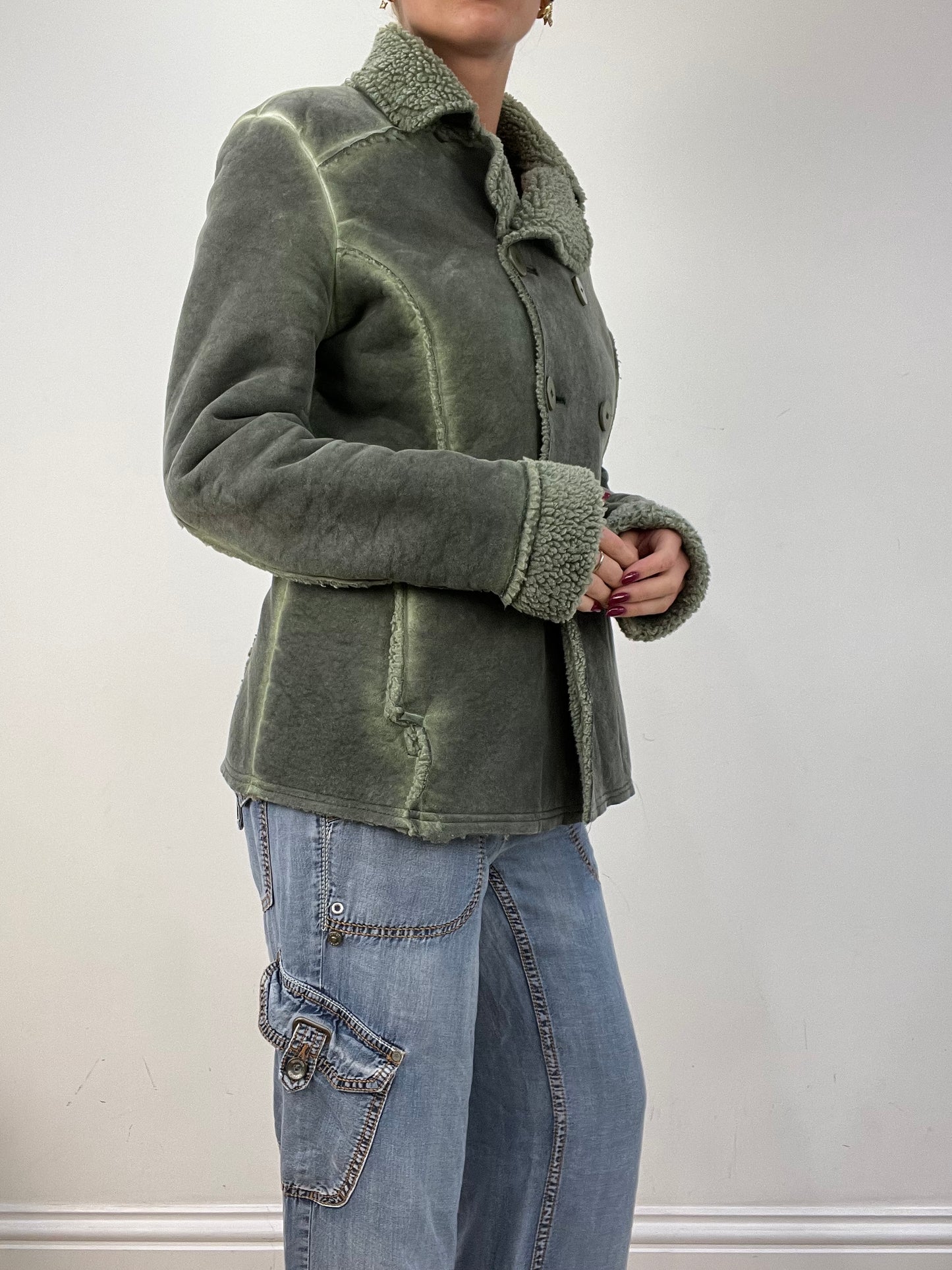 vintage edit twelve | medium green pea coat