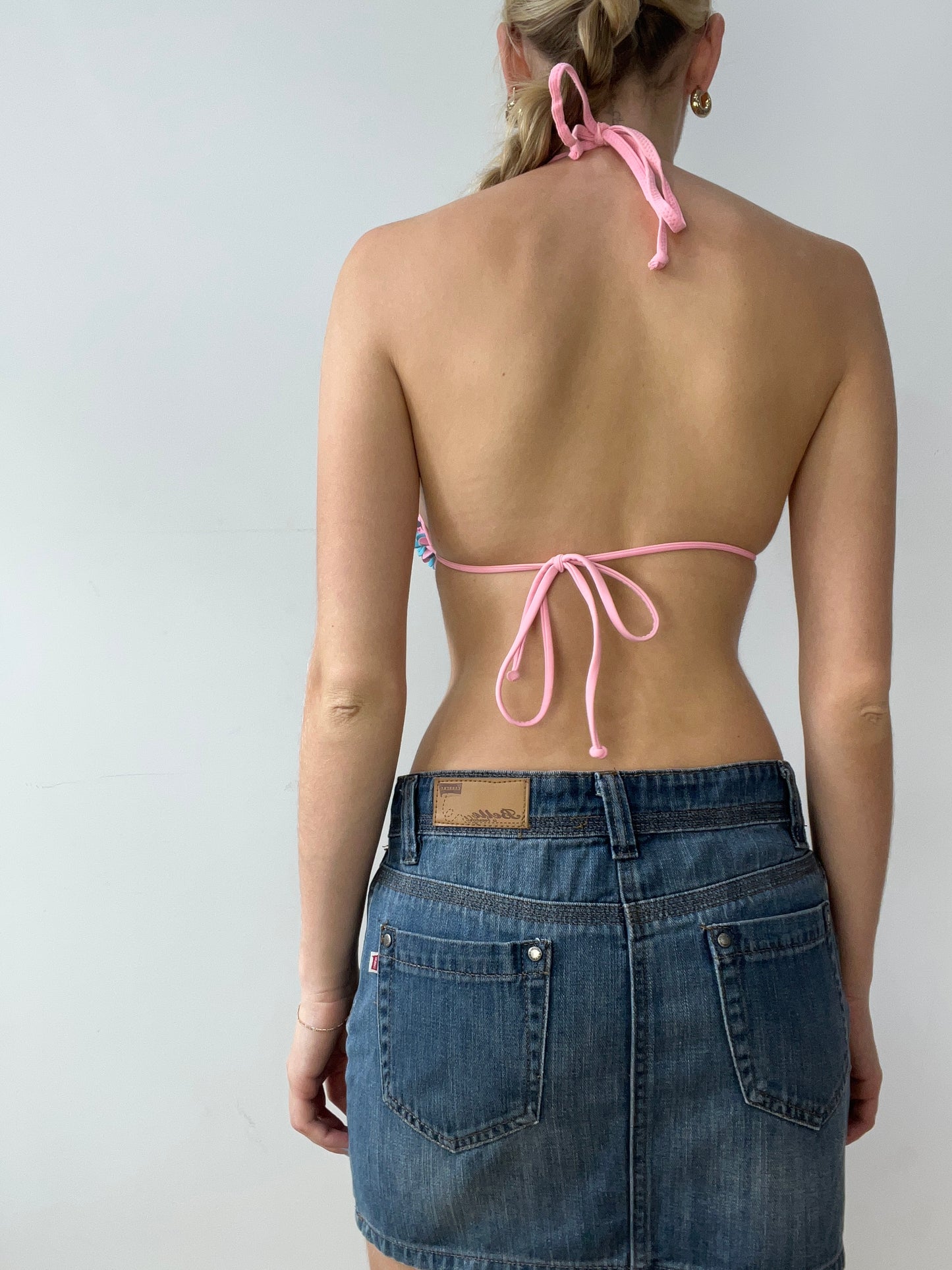 vintage edit thirty | small blue and pink bikini set