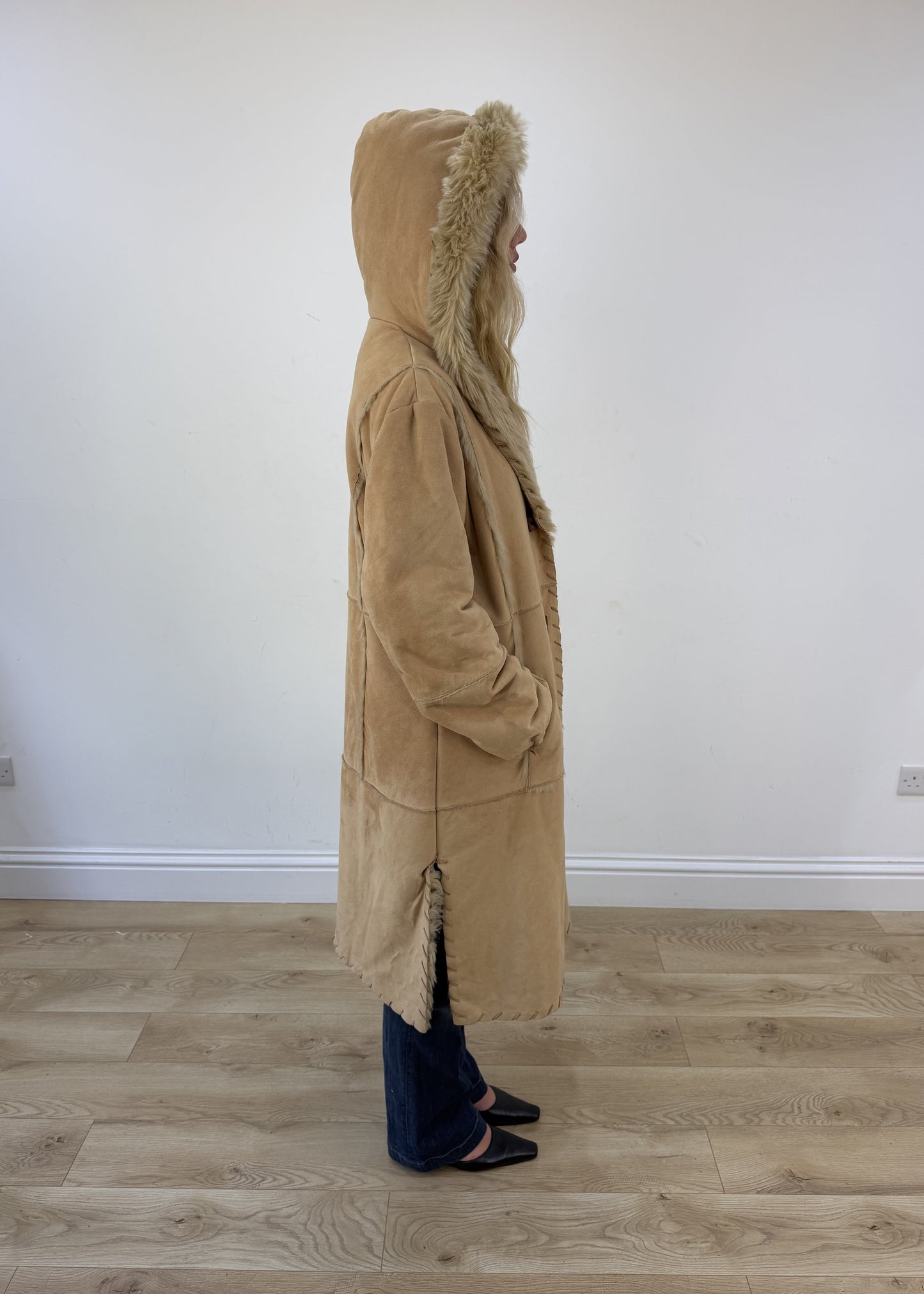 small tan afghan coat
