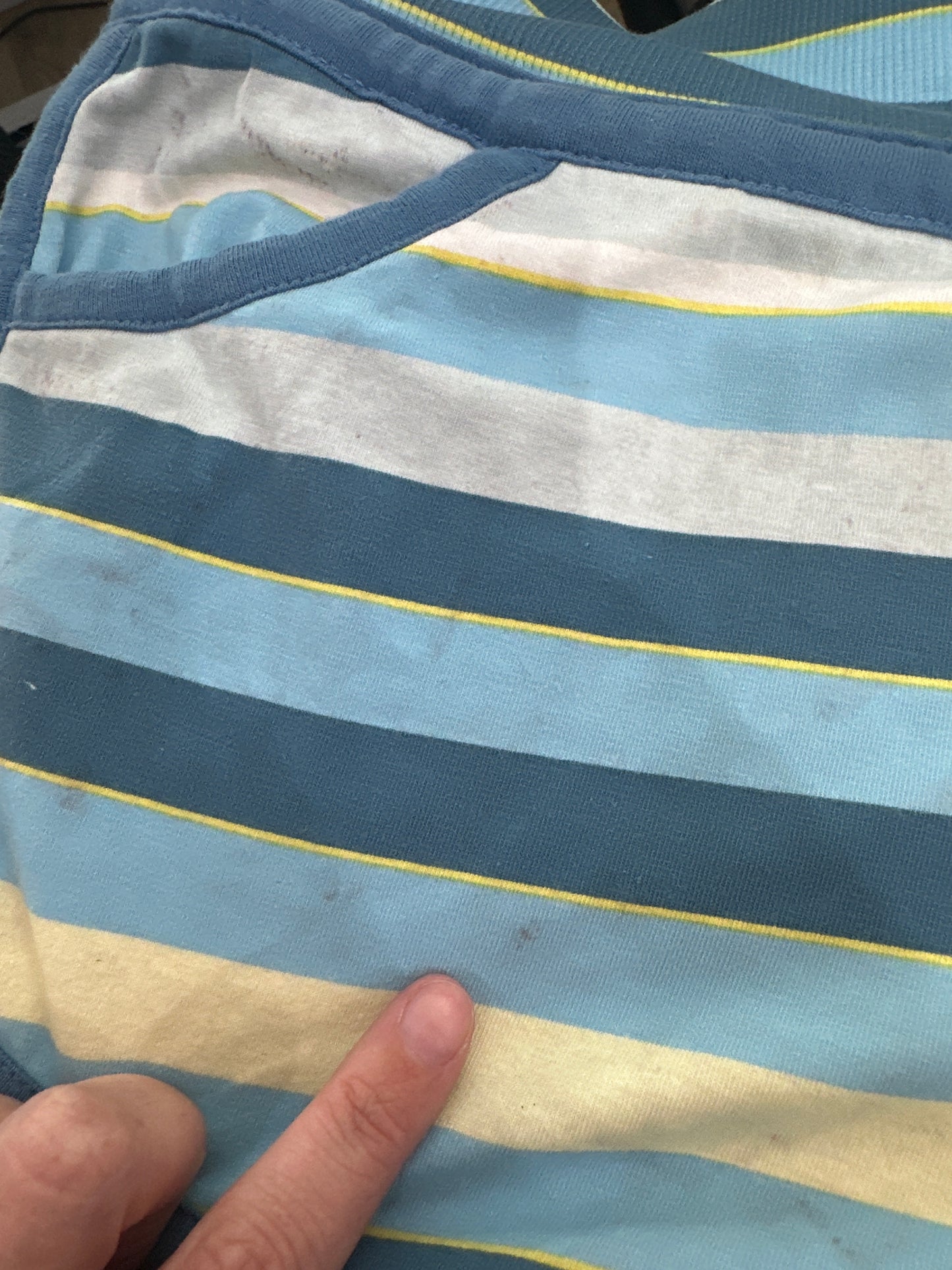 sailor drop | small blue and yellow stripe shorts