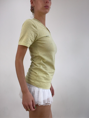 💻‼️ pierre cardin stripy yellow t shirt