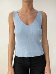 💻BEST PICKS | small baby blue ribbed cami