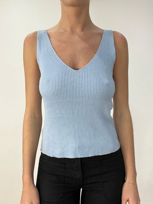 💻BEST PICKS | small baby blue ribbed cami