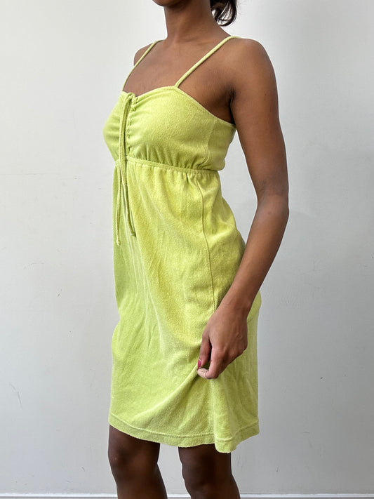 BEST PICKS | small light green towelling mini dress