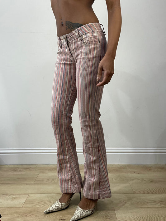 vintage edit: fashion week | small pink pinstripe trousers
